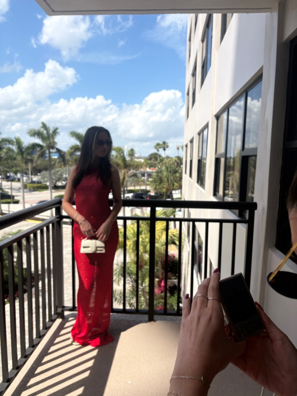 REVOLVE Red Sequined Maxi Dress